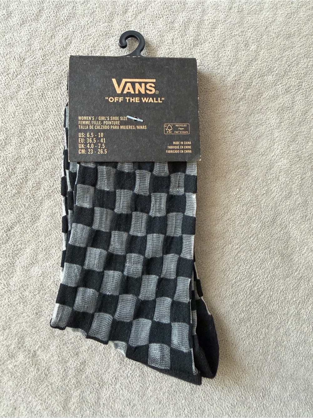 Vans Checkerboard Hazy Sheer Crew Socks